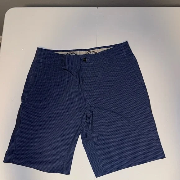 Callaway Navy Flat Front Shorts - Picture 1 of 7
